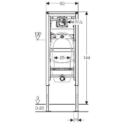 Picture of Geberit Duofix Element für Urinal, 144 cm, Tamaro, Art.Nr. : 111.615.00.1