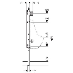 Picture of Geberit Duofix Element für Urinal, 144 cm, Tamaro, Art.Nr. : 111.615.00.1