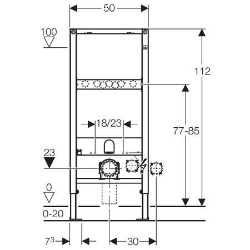 Picture of Geberit Duofix Element für Wand-WC, 112 cm, Zweistück-WC, Art.Nr. : 111.203.00.1