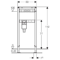 Picture of Geberit Duofix Element für Waschmaschine, 112 cm, Wandarmatur Aufputz, mit Unterputzsiphon, Art.Nr. : 111.773.00.1