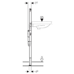Picture of Geberit Duofix Element für Waschtisch, 112 cm, Standarmatur mit Unterputzfunktionsbox, mit Unterputzsiphon, Art.Nr. : 111.557.00.1