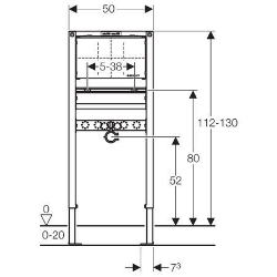 Picture of Geberit Duofix Element für Waschtisch, 112–130 cm, Wandarmatur Unterputz, Art.Nr. : 111.498.00.1
