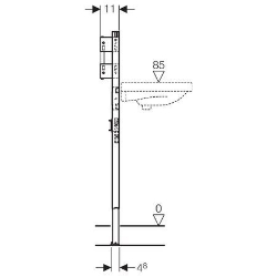 Picture of Geberit Duofix Element für Waschtisch, 112–130 cm, Wandarmatur Unterputz, Art.Nr. : 111.498.00.1