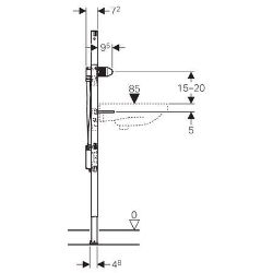 Picture of Geberit Duofix Element für Waschtisch, 130 cm, Wandarmatur mit Unterputzfunktionsbox, Art.Nr. : 111.559.00.1