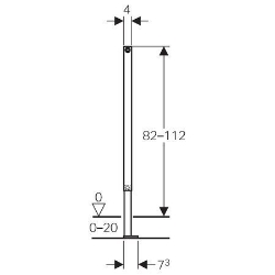 Picture of Geberit Duofix Ständer teilhoch, 82–112 cm, Art.Nr. : 111.830.00.1
