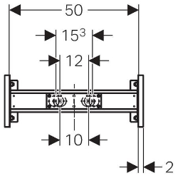 Picture of Geberit Duofix Traverse für Wandarmatur Aufputz, variable Armaturenposition, Art.Nr. : 111.786.00.1