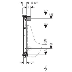 Picture of Geberit Kombifix Element für Urinal, 137 cm, Tamaro, Art.Nr. : 457.610.00.1