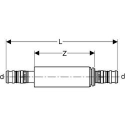 Picture of Geberit Mepla Langkupplung, DN 15, d 20 mm, Art.-Nr. 602.575.00.5