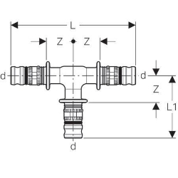 Picture of Geberit Mepla T-Stück egal, DN 20, d 26 mm, Art.-Nr. 623.310.00.5