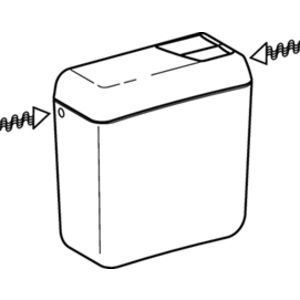 Picture of Geberit Moderna AP128 Spülkasten m. Zweimengenbetätigung weiss Art. Nr. 128.300.11.5