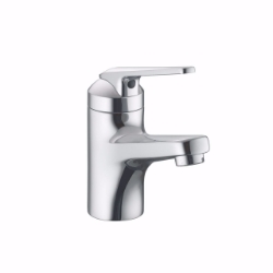 Picture of KWC DOMO Waschtisch chromeline A 120 Hebelmischer Auslauf fest Neoperl Cascade, chromeline, mit Ablaufventil, flex-PEX 3/8", Mitte Kaltstellung, Art.Nr. : 12.061.031.000FL