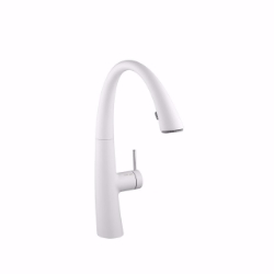 Picture of KWC ZOE Küche glacier white A 215 Hebelmischer Ausziehbare Umstellbrause verdeckt ergonomische Ausz, glacier white, seitenbedient, flex-PEX 3/8",, Art.Nr. : 10.201.102.150FL