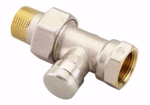 Picture of Danfoss Ventil Rücklaufverschraubung Typ RLV 20, 3/4 Zoll Durchgang vernickelt 003L0146 
