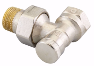 Picture of Danfoss Ventil Rücklaufverschraubung Typ RLV 20, 3/4 Zoll Eckform vernickelt 003L0145