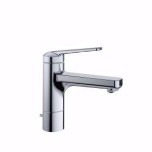 Picture of KWC DOMO , 6.0 Waschtisch chromeline A 150 Hebelmischer Schwenkauslauf 90° Neoperl® Cascade® SLC, chromeline, ohne Ablaufventil, flex-PEX 3/8",, Energie-Etikette A, Art.Nr. : 12.668.021.000FL