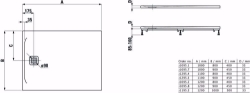 Picture of Laufen PRO - Duschwanne, aus Verbundwerkstoff Marbond, superflach, rechteckig, Ablauf an kurzer Seite, 1100 x 900 x 33,  000, weiss , Art.Nr. : H2129550000001