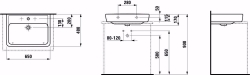 Picture of Laufen PRO - Aufsatz-Waschtisch, 650 x 480 x 170, 1 Hahnloch 000, weiss 1 Hahnloch , Art.Nr. : H8179530001041