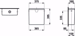 Picture of Laufen PRO - Spülkasten, Wasseranschluss seitlich (links oder rechts), 375 x 160 x 395, Wasseranschluss seitlich links oder rechts 000, weiss Wasseranschluss seitlich links oder rechts , Art.Nr. : H8299520008721