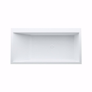 Picture of Laufen KARTELL BY LAUFEN - Badewanne, Einbauversion, aus Mineralgusswerkstoff Sentec, mit Armaturenbank in Längsrichtung links, mit Überlaufspalt in der Frontseite, mit Fussgestell, 1700 x 860 x 590, mit Sensor-St für beleuchtetem Ueberlaufspalt  000, weiss, Art.Nr. : H2233310006161