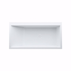 Picture of Laufen KARTELL BY LAUFEN - Freistehende Badewanne, aus Mineralgusswerkstoff Sentec, mit Armaturenbank in Längsrichtung rechts, mit Überlaufspalt, mit Hubsystem, 1700 x 860 x 540, mit Sensor-St für beleuchtetem Ueberlaufspalt  000, weiss , Art.Nr. : H2233320006161