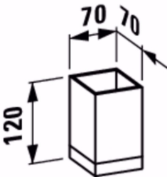 Picture of Laufen KARTELL BY LAUFEN - Becher 'Boxy', Kunststoff, 110 x 110 x 150,   092, grün  , Art.Nr. : H3823300920001