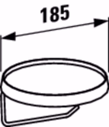 Picture of Laufen KARTELL BY LAUFEN - Papierrollenhalter, Ø 185 mm, inklusive Ablageschale 'disc' kristallklar, 1 x 1 x 1,   004, chrom  , Art.Nr. : H3843320040001