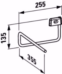 Picture of Laufen VAL - Handtuchhalter VAL links für DWT H814282, 004 chrom, 255 x 355 x 135, Art.Nr. : H3812830040001