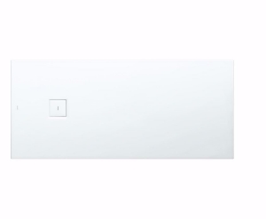 Picture of Laufen SOLUTIONS - Duschwanne, aus Verbundwerkstoff Marbond, rechteckig, Ablauf Seite, 000 weiss, 1800 x 800 x 44, Art.Nr. : H2144410000001
