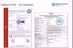 Picture of Faltbare FFP2 - KN95 Masken ohne Ventil nach EN 149-2001-A1-2009, 100 stk. , Art. Nr.: FFP2Masken-V100