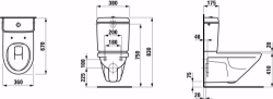 Picture of Laufen MODERNA R - Wand-WC rimless für Spülkasten, Tiefspüler, ohne Spülrand, 018 beige, 670 x 360 x 340, Art.Nr. : H8205490180001