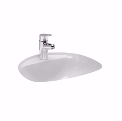 Picture of Laufen BIJOU - Einbauwaschtisch von unten, mit Armaturenbank, geschliffen, 000 weiss, 450 x 405 x 205, Art.Nr. : H8112200000001