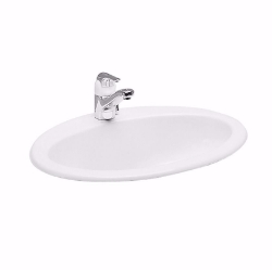 Picture of Laufen INDOVA - Einbauwaschtisch von oben, mit Armaturenbank, 000 weiss, 610 x 480 x 195, Art.Nr. : H8113920000001