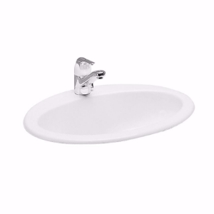Picture of Laufen INDOVA - Einbauwaschtisch von oben, mit Armaturenbank, 000 weiss, 610 x 480 x 195, Art.Nr. : H8113920000001
