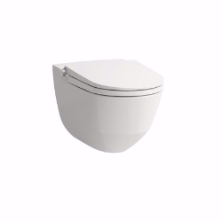 Picture of Laufen CLEANET RIVA - Dusch-WC, wandhängend, Tiefspüler, ohne Spülrand, inkl. WC-Sitz mit Deckel, abnehmbar, mit Absenkautomatik, inkl. Fernbedienung mit Touchscreen, 400 LCC-weiss, 600 x 395 x 415, Art.Nr. : H8206914000001