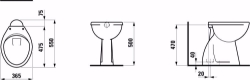 Picture of Laufen PASCHA - STAND-WC TIEFSPÜLER VERTIKAL PASCHA 55X37 WEISS, 000 weiss, 365 x 550 x 500, Art.Nr. : H8221350000001