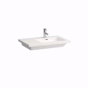 Picture of Laufen LIVING SQUARE - Möbelwaschtisch, Ablage links, 000 weiss, 1 Hahnloch, 750 x 480 x 130, Art.Nr. : H8174390001041
