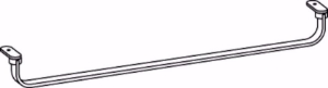 Picture of Laufen LIVING SQUARE - Handtuchhalter, verchromt, passend zu Waschtisch 816433, 004 chrom, 980 x 150 x 50, Art.Nr. : H3814330040001
