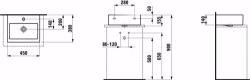 Picture of Laufen LIVING CITY - Aufsatz-Handwaschbecken, 000 weiss, 1 Hahnloch, 450 x 380 x 155, Art.Nr. : H8154330001041