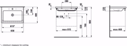 Picture of Laufen LIVING SQUARE - Waschtisch LIVING SQ. 65X48 WEISS, 000 weiss, 1 Hahnloch, 650 x 480 x 115, Art.Nr. : H8164310001041