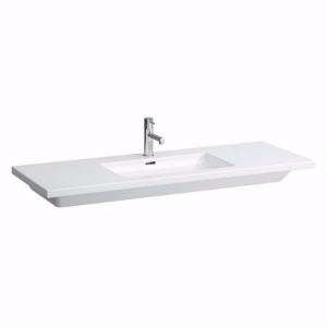 Picture of Laufen LIVING SQUARE - Waschtisch, schneidbar bis 650 mm, 000 weiss, ohne Hahnloch, 1300 x 480 x 115, Art.Nr. : H8164350001091