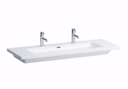 Picture of Laufen LIVING SQUARE - Waschtisch, auch als Doppelwaschtisch einsetzbar, 000 weiss, ohne Hahnloch, 1300 x 480 x 115, Art.Nr. : H8164360001091