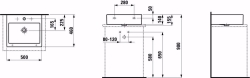 Picture of Laufen LIVING CITY - Aufsatz-Waschtisch, 000 weiss, 1 Hahnloch, 500 x 460 x 155, Art.Nr. : H8174320001041