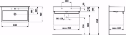 Picture of Laufen LIVING CITY - Waschtisch LIVINGCITY 80X46 WEISS, 000 weiss, 1 Hahnloch, 800 x 460 x 155, Art.Nr. : H8174360001041