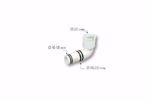 Picture of Linum 90°-VERBINDER FÜR VERTIKALEN WASSERAUSLASS , alte Kode : LAC-9990, Art.Nr. :ALX-6790-000