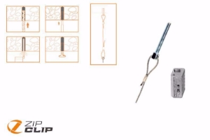 Picture of Zip-Clip ZIP CLIP SEILAUFHÄNGUNG MIT M6X20MM 10 METER - BELASTUNG 15KG - 10 STUCK , Art.Nr. : ZIP-110M620