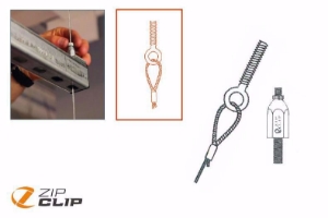 Picture of Zip-Clip STRUT-LOCK SEILAUFHÄNGUNG M8 MIT ÖSE 3 METER - BELASTUNG 90KG - 10 STÜCK , Art.Nr. : ZIP-263M8