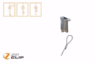 Picture of Zip-Clip PLUS ON-WIRE SEILAUFHANGUNG MIT LOOP-IT 10 METER - BELASTUNG 100KG - 5 STUCK , Art.Nr. : ZIP-359
