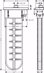 Picture of Hansgrohe sBox Fertigset eckig, chrom , Art.Nr. : 28012000