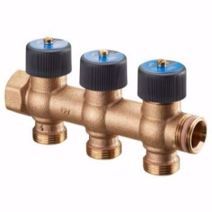 Picture of OVENTROP - "Multidis R" Sanitärverteiler mit Absperrung G 3/4 x G 3/4, 3-fach, Art.Nr. : 4200553