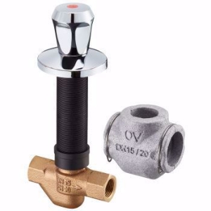 Picture of OVENTROP - Unterputz-F-Ventil "Aquastrom UP-F" DN 25, beiderseits IG, mit Griffoberteil, Rg, Art.Nr. : 4220208
